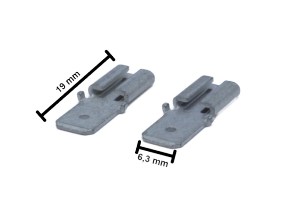 Adapter Flachstecker von 4,8 mm (F187) auf 6,3 mm (F250) FastOn AGM Bleigel Akku